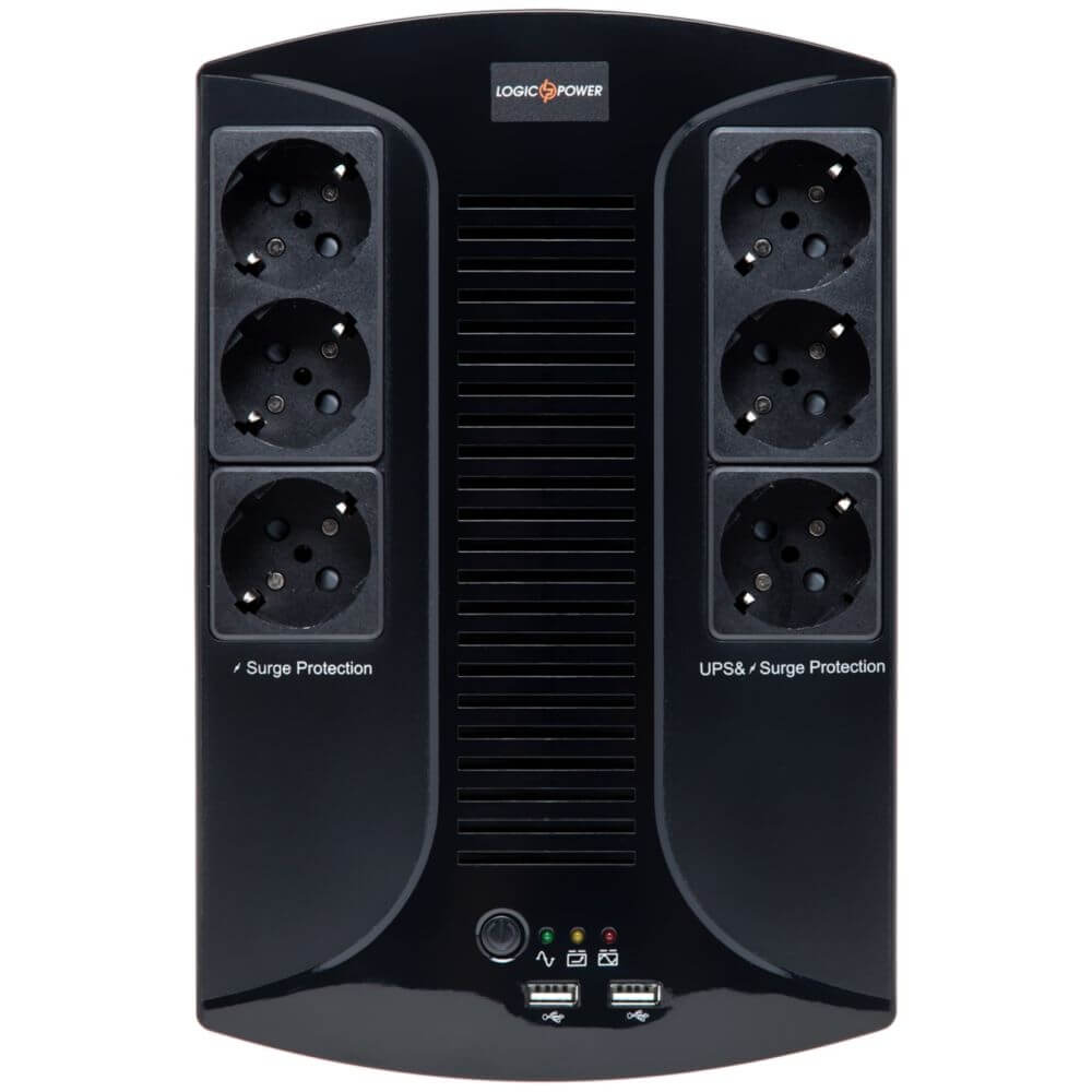 Джерело безперебійного живлення Logicpower LP 850VA-6PS (510W) лінійно-інтерактивне